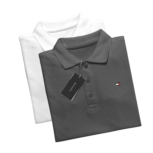[KAUFEN SIE 1, ERHALTEN SIE 2] Set mit 2 Poloshirt TH Essential
