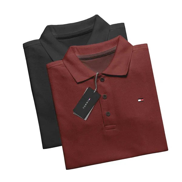 [KAUFEN SIE 1, ERHALTEN SIE 2] Set mit 2 Poloshirt TH Essential